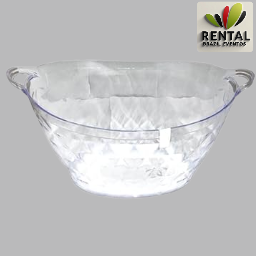 Aluguel de champanheira de acrílico de mesa para eventos, recipiente elegante para manter champanhe e bebidas geladas em festas