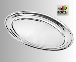Locação de travessa oval de inox