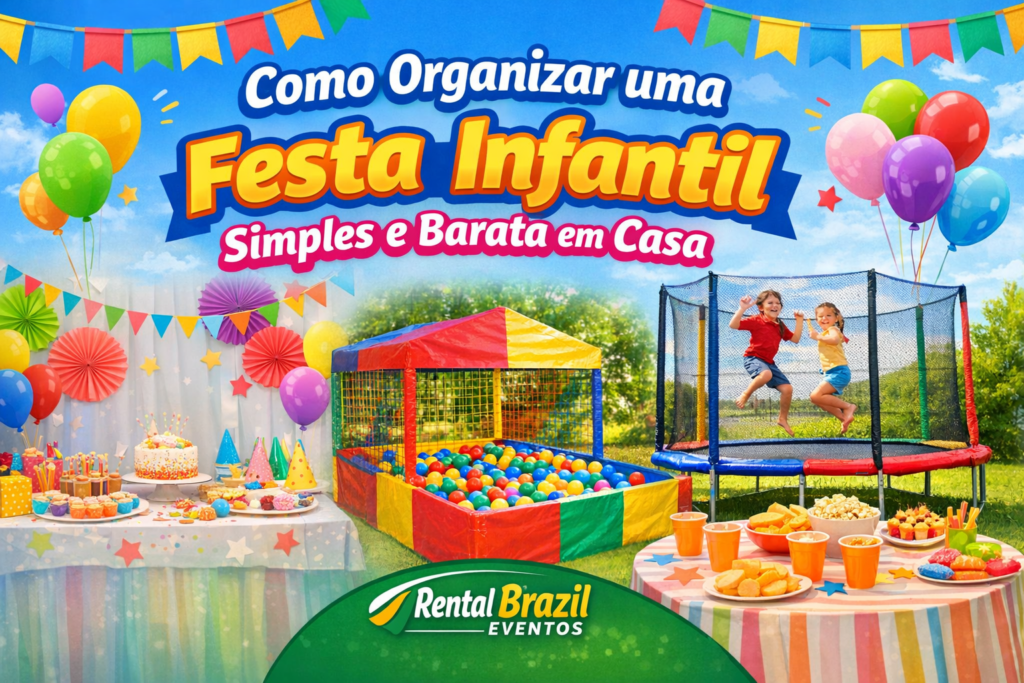 Como organizar uma festa infantil simples e barata em casa.