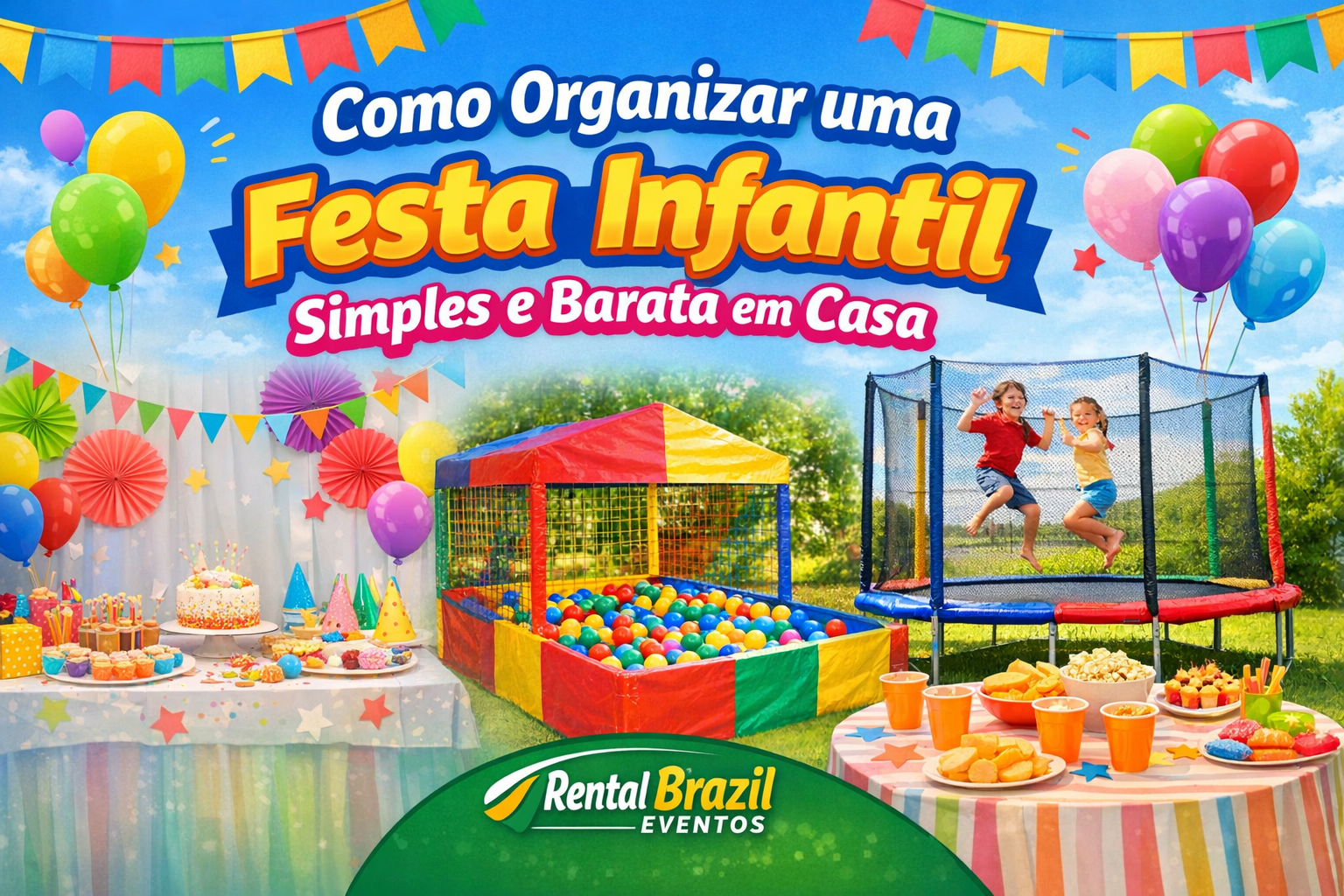 Como organizar uma festa infantil simples e barata em casa.