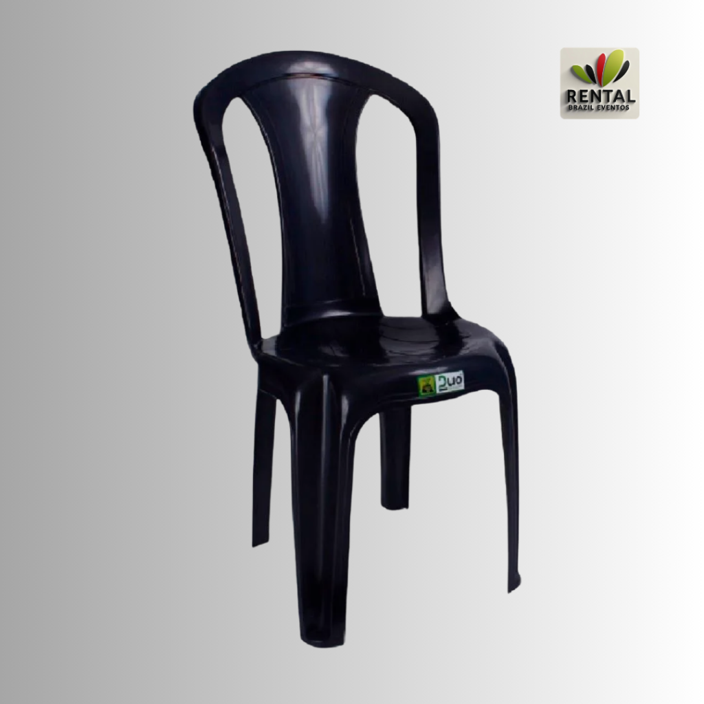 Aluguel de cadeira plástica preta