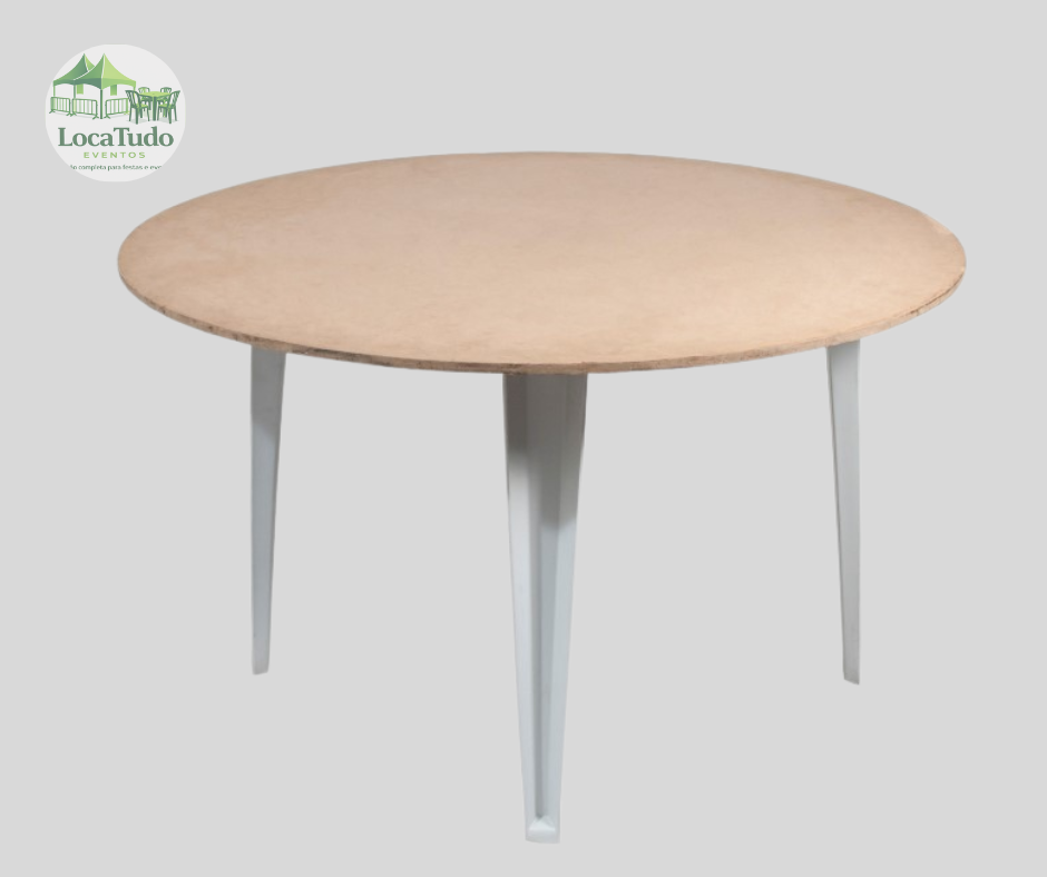 mesa com tampão redondo