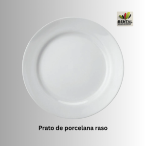 Aluguel de pratos rasoas de porcelana