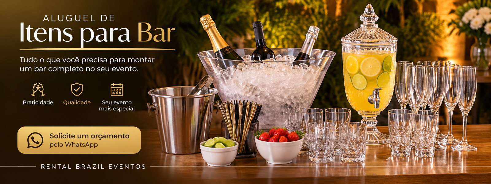utensilios para bar para eventos